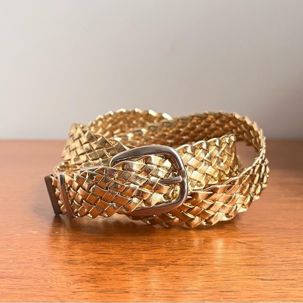 Vintage 80s Gold Braided Women's Belt